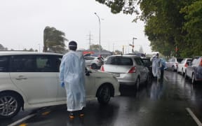 Covid-19 testing centre in Otara.