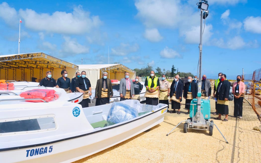 Prime Minister of Tonga attends ceremony to welcome the arrival of donated boats