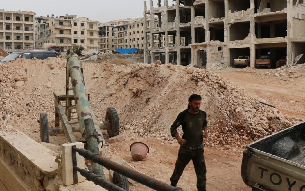 Syrian rebels fire at government-controlled areas of Aleppo's west.