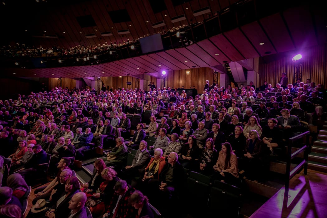 The crowd of about 750 people at The Press debate in Christchurch on Tuesday.