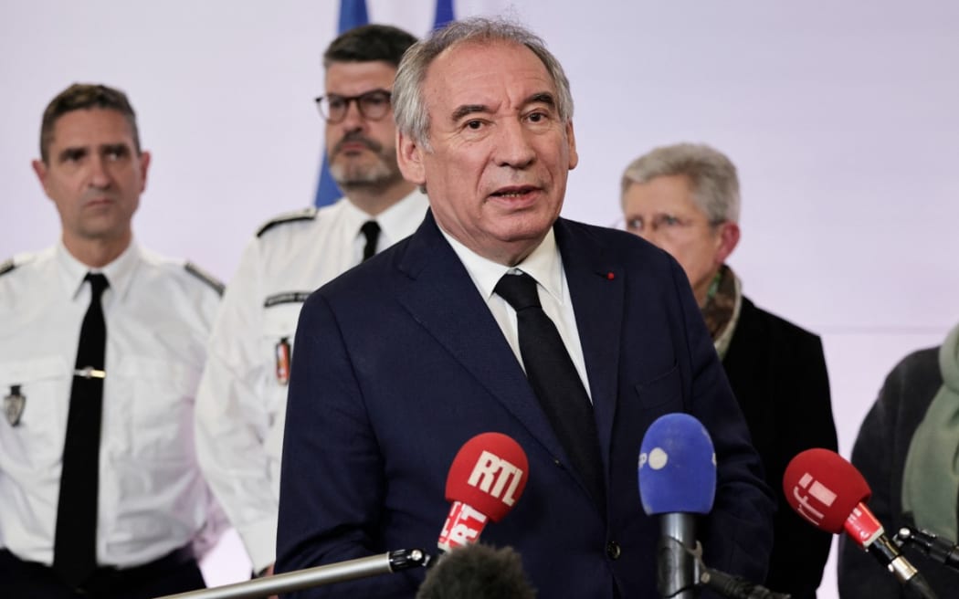 New French Prime Minister Francois Bayrou speaks to media in Paris on 14 December, 2024.