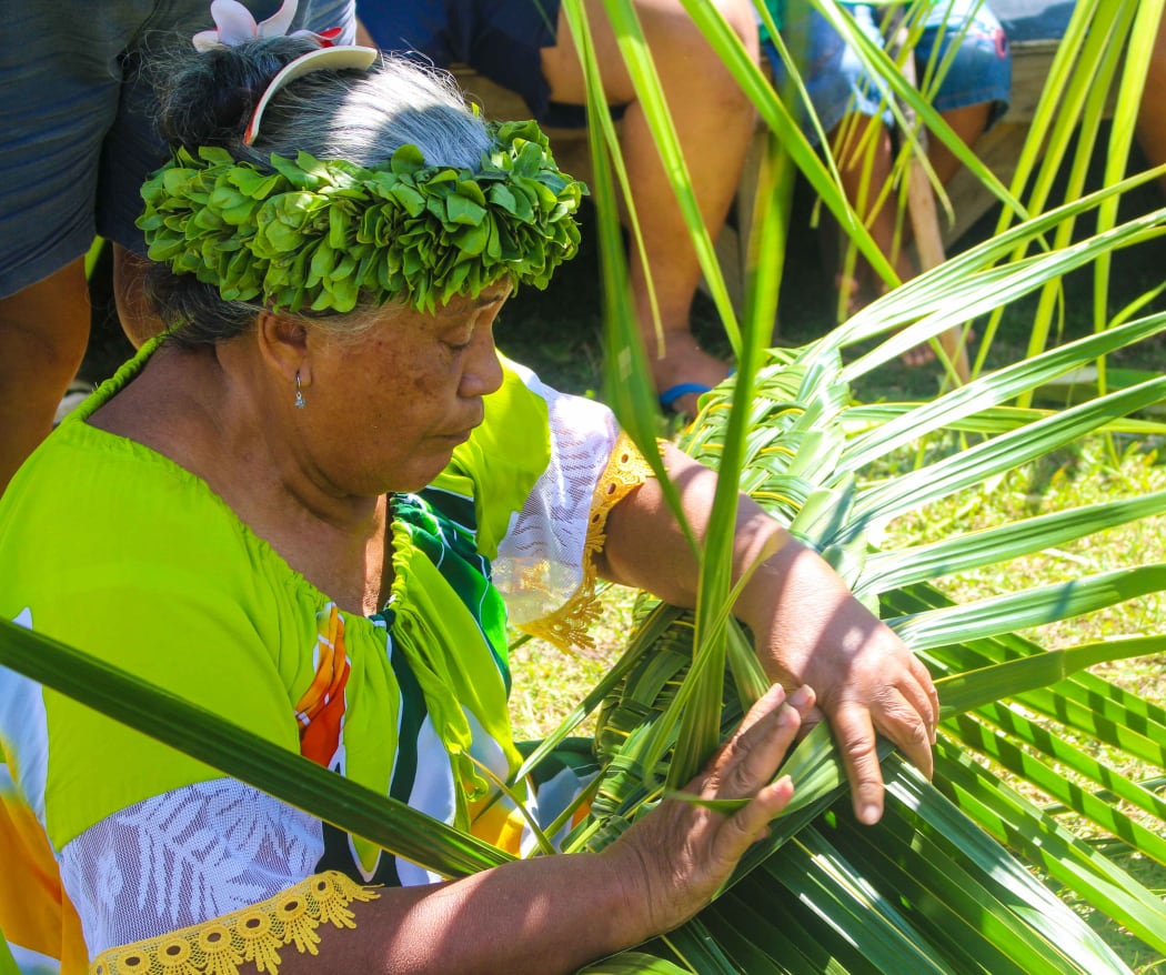 Weaving was among the five traditional games that featured in the 2020 Cook Islands Games.
