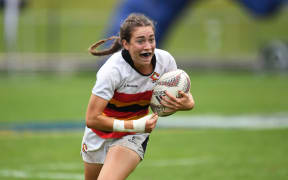 Waikato's Jazmin Hotham during the 2018 National Sevens Tournament.