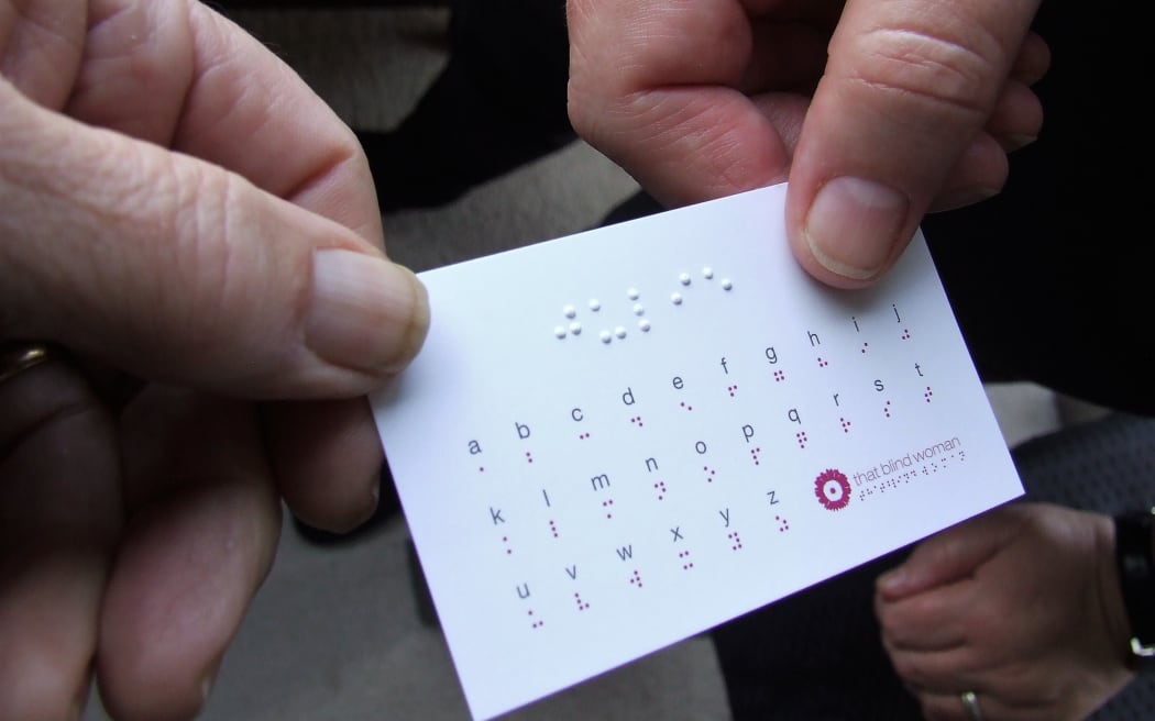 Julie Woods' braille name cards