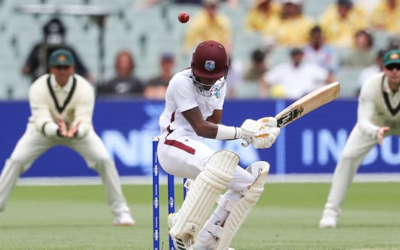 West Indies' batting lineup narrowly avoided a Test record low score against Australia.