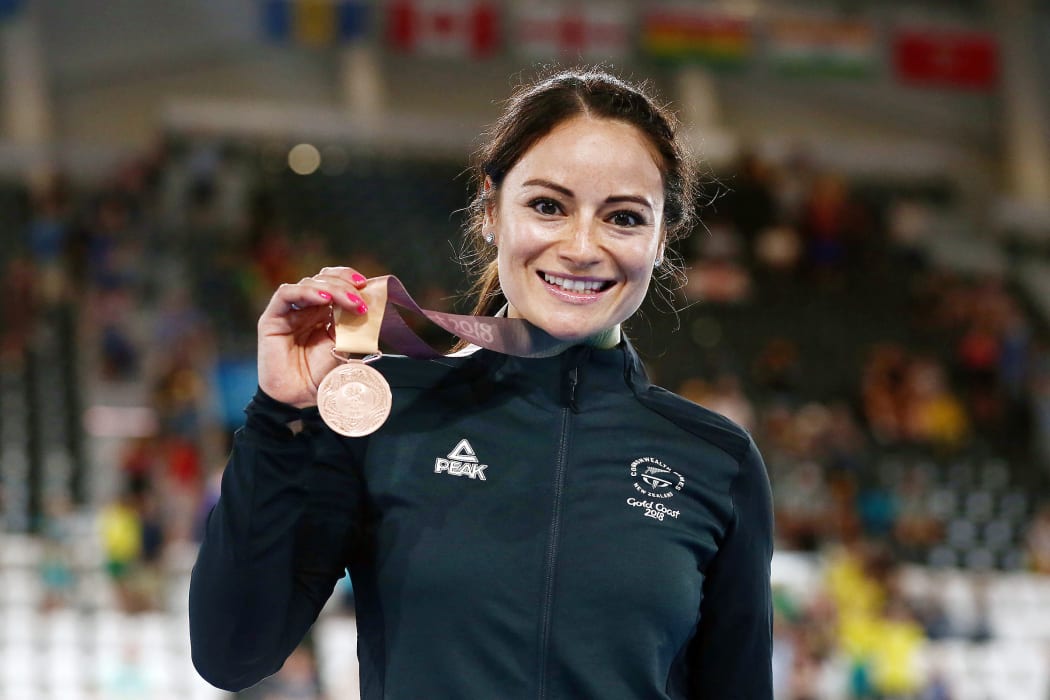 Natasha Hansen of New Zealand wins bronze in the Women's Keirin Finals. Gold Coast 2018 Commonwealth Games, Track Cycling, Anna Meares Velodrome, Brisbane, Australia. 8 April 2018 © Copyright Photo: Anthony Au-Yeung / www.photosport.nz