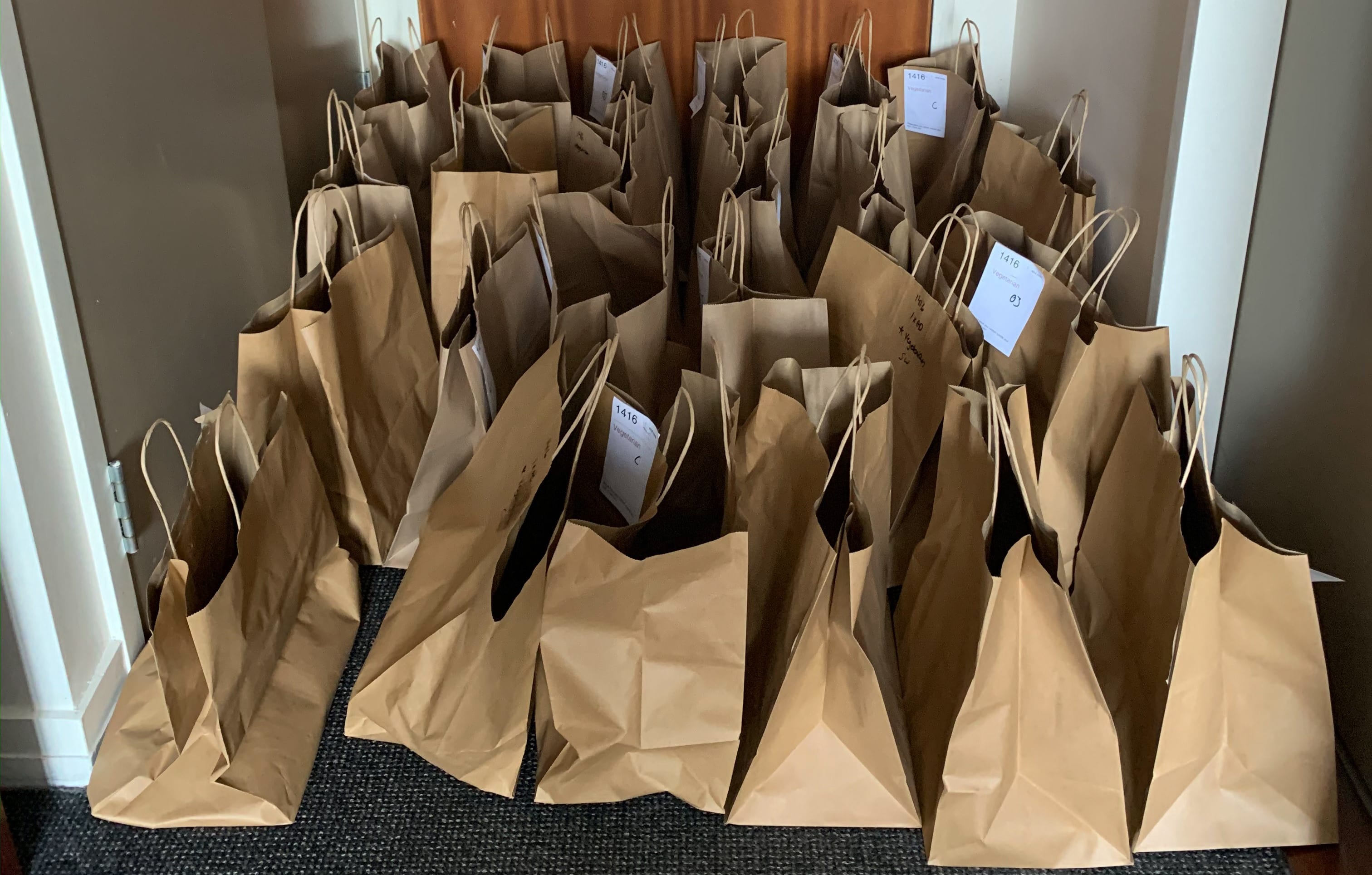 Waste from meals in managed isolation.