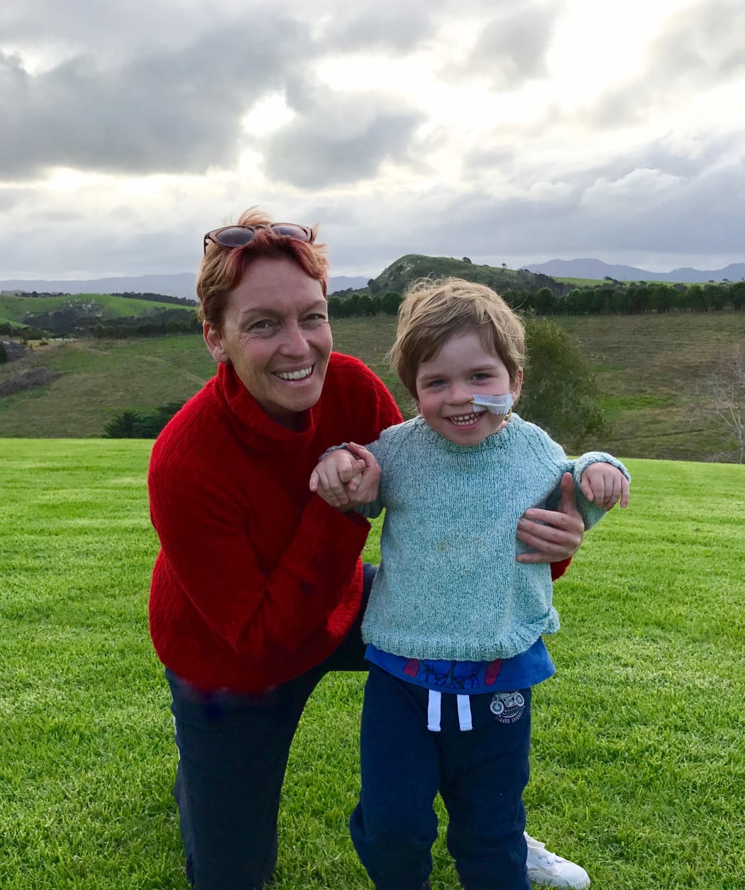 Lucy Bennett and her son David, who has neurofibromatosis type 1 and moyamoya syndrome.