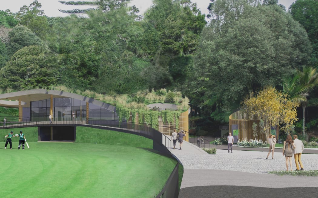 An Artist's impression of the proposed new $16.3m pavilion at Pukekura Park in New Plymouth.