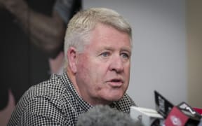 06092016 Photo: Rebekah Parsons-King. Gordon Tietjens steps down as All Blacks Sevens coach.  Pictured: Steve Tew, NZ Rugby Chief Executive.