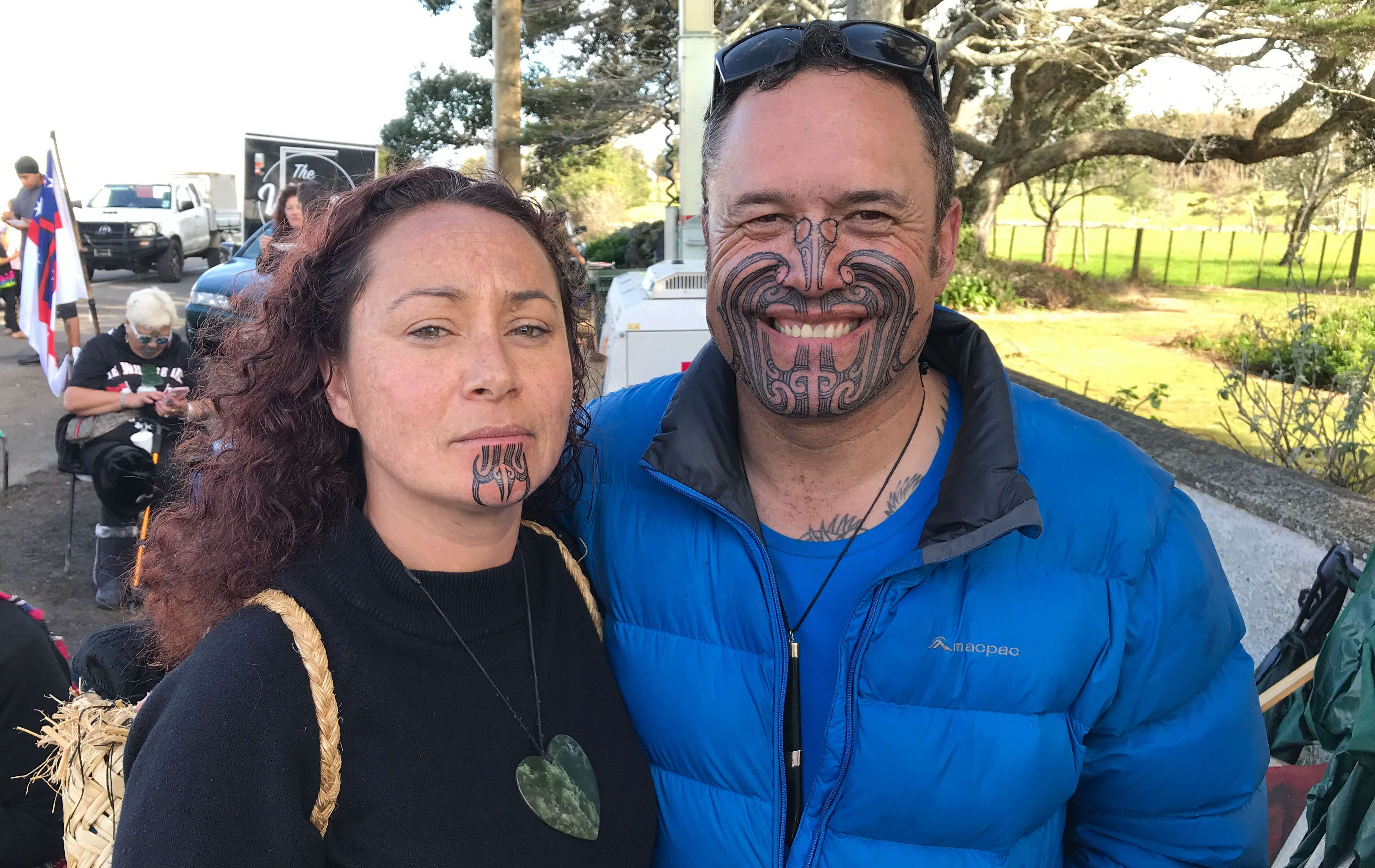 Nikora Davis and Harmony Smith had their Tā Moko done at Ihumātao
