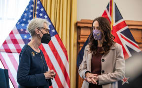 Jacinda Ardern and Wendy Sherman