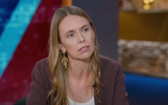 Dame Jacinda Ardern appears on The Daily Show, September, 2025.