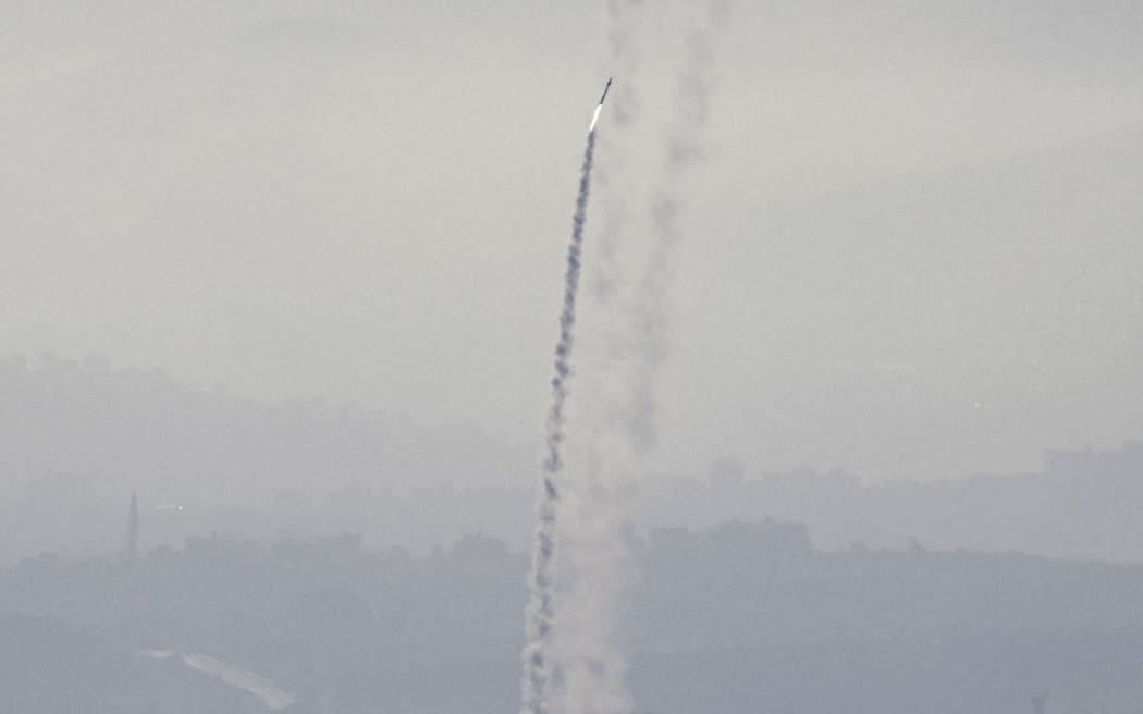 Israeli air defence systems are activated to intercept Iranian missiles over Haifa amid a fresh barrage of Iranian rockets.