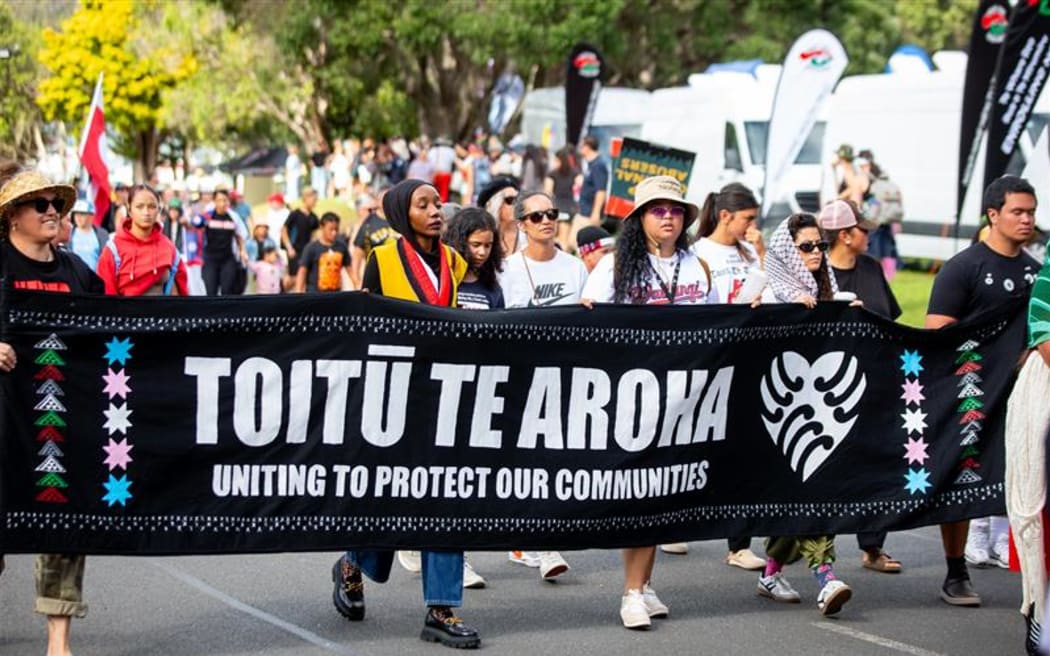 Hīkoi at Waitangi Day 2026.
