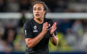 Ruahei Demant of New Zealand during the Women's Rugby World Cup semi-final match between New Zealand and France at Eden Park in Auckland, New Zealand on Saturday November 05, 2022. Copyright photo: Aaron Gillions / www.photosport.nz