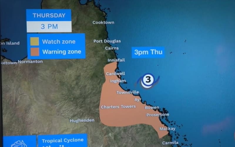 Tropical cyclone Kirrily upgraded to 'severe' as it approaches ...