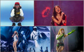 Images of young female pop stars.