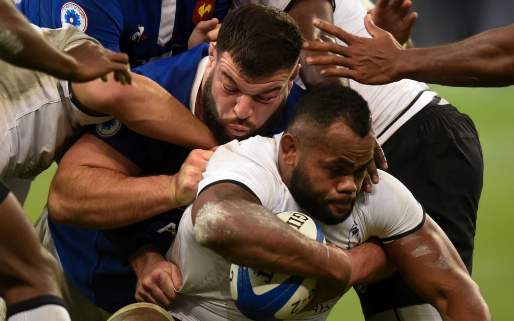 Fijian flanker Peceli Yato in action