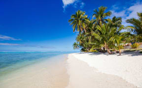 A beautiful beach in the Cook Islands.