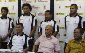 PNG cricket players and coaching staff