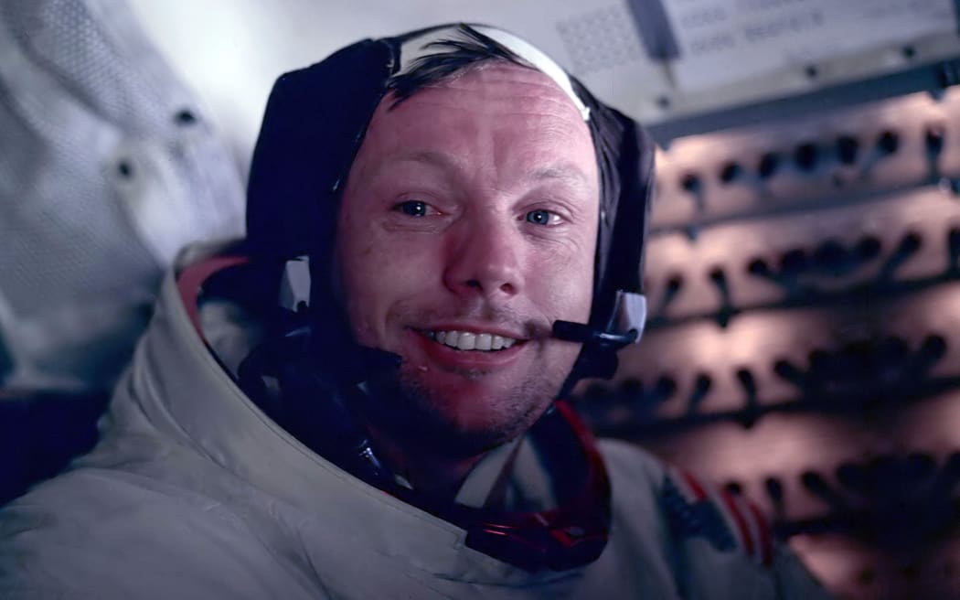 Astronaut Neil Armstrong during the Apollo 11 space mission, 1969.