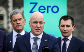 Christopher Luxon during an electric vehicle charger announcement in Christchurch on 6 September.