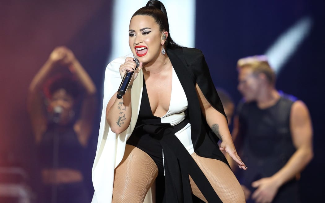 US singer Demi Lovato performs at the Rock in Rio Lisboa 2018 music festival in Lisbon, Portugal, on June 24, 2018. ( Photo by Pedro Fiúza/NurPhoto)
