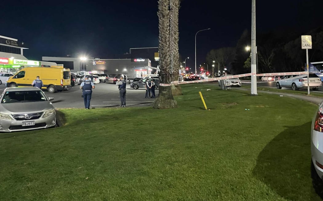 The scene of a serious incident in Manukau.