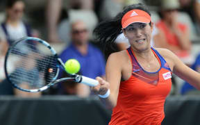 Spain's Garbine Muguruza during her first round singles match on day 1 of the ASB Classic Women's International. ASB Tennis Centre, Auckland, New Zealand. Monday 30 January 2013. Photo: Andrew Cornaga/www.photosport.co.nz