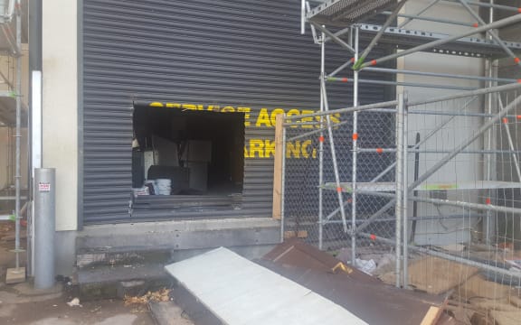 The fire started at the back of the building.