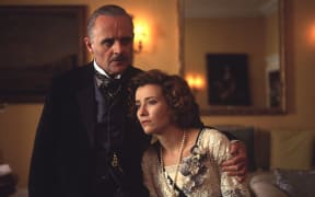 Still from the 1992 classic drama Howards End featuring Anthony Hopkins and Emma Thompson