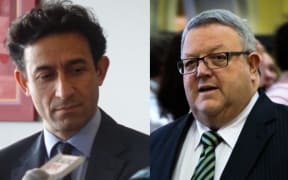 Raf Manji (left) and Gerry Brownlee