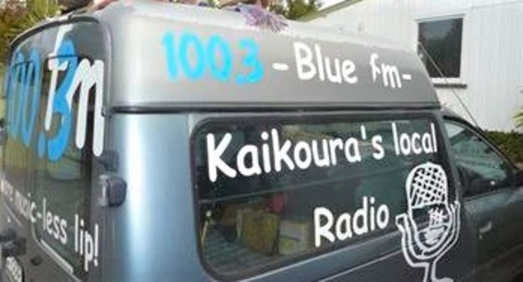 Blue FM's mobile radio van.