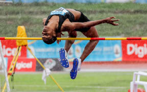 Shawntell Lockington won high jump gold for Fiji.