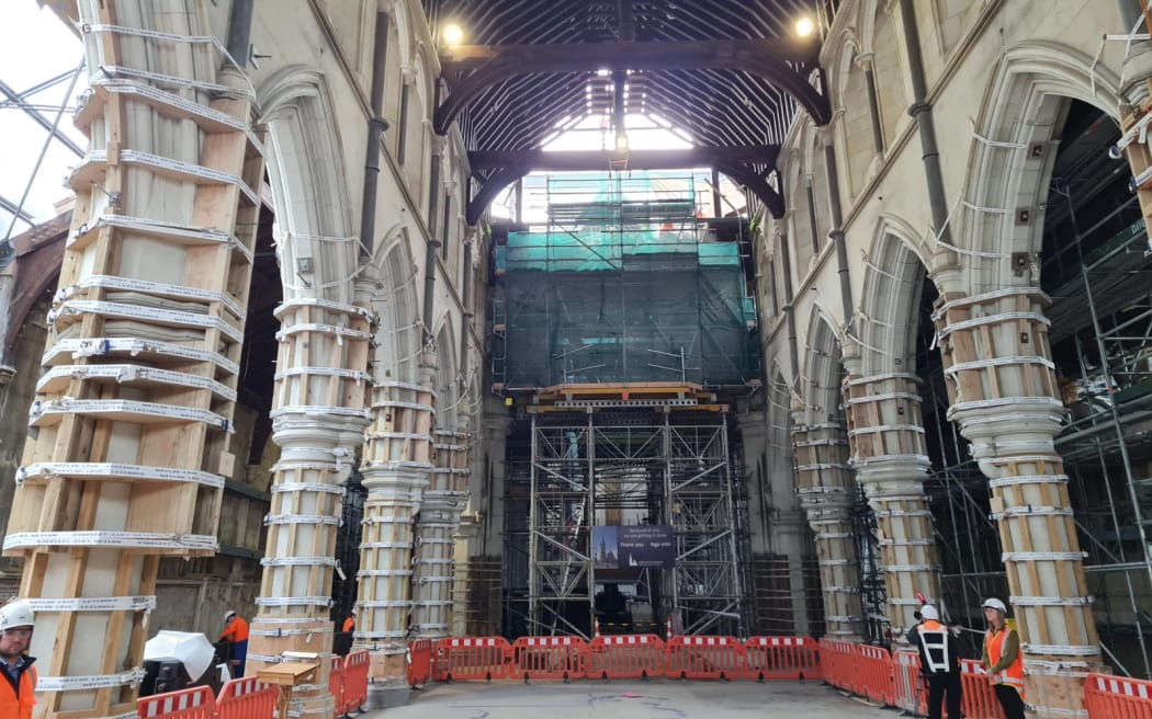 Inside the Christchurch Cathedral.