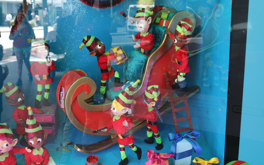 'The 12 Elves of Christmas' plays out in the Queen St window of Smith and Caughey this year