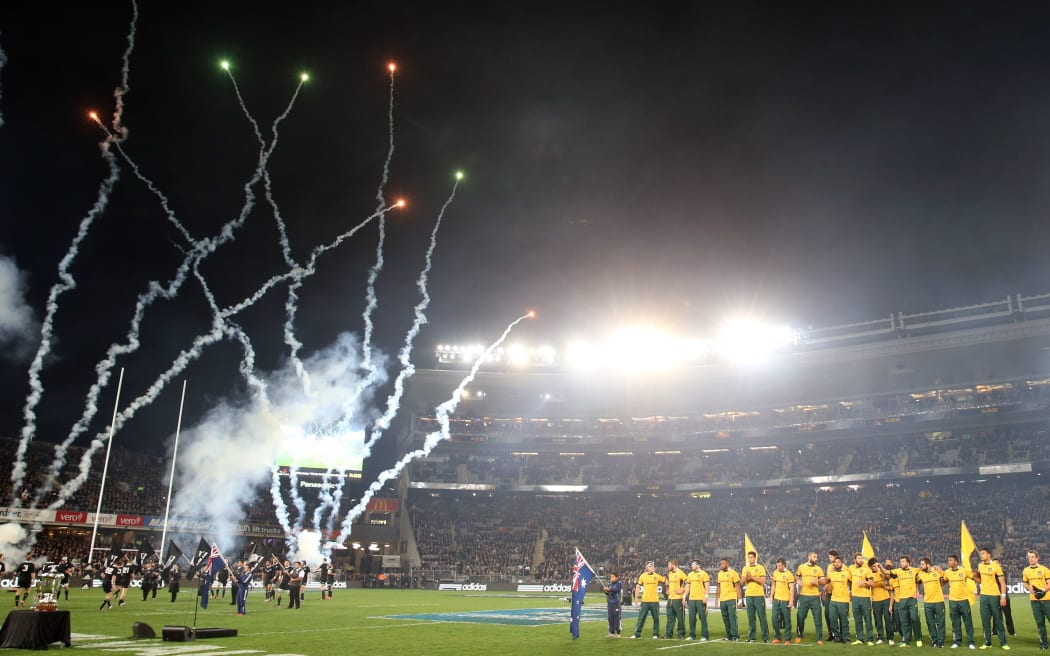 The fireworks display at Eden Park injured three people.