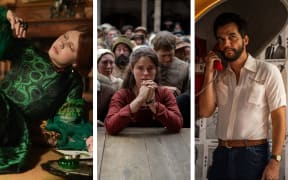 Stills from various contenders for Oscars 2026 awards.