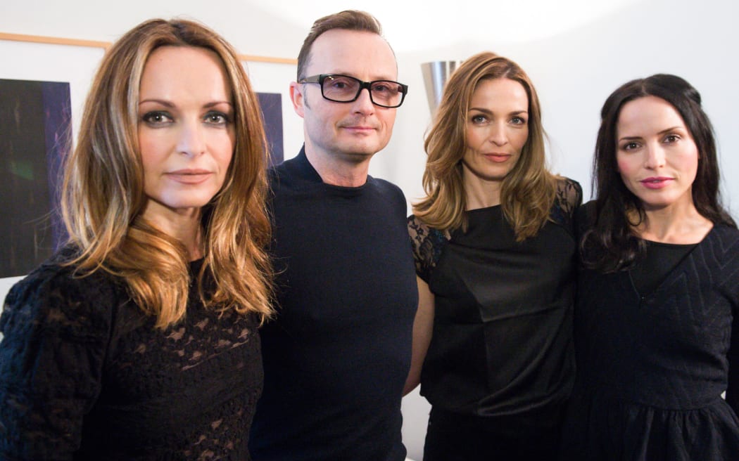 Members of the Irish pop group 'The Corrs, including the four siblings (L-R) Sharon, Jim, Caroline and Andrea Corr, pose during a press event in a hotel in Berlin, Germany, 08 February 2016. Photo: BERND VON JUTRCZENKA/dpa (Photo by BERND VON JUTRCZENKA / DPA / dpa Picture-Alliance via AFP)