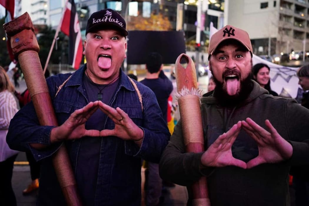 Mauna Kea protest in Aotea Square
