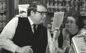 Ian Watkin with Pat Evison in the 1970s TV drama Pukemanu.