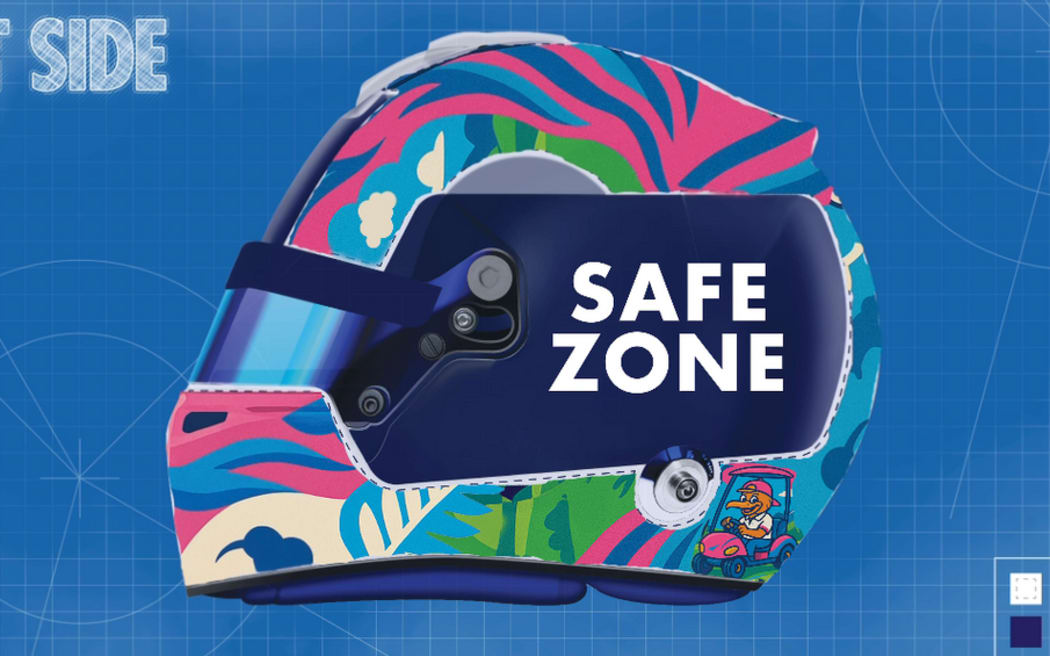 New helmet design for Liam Lawson