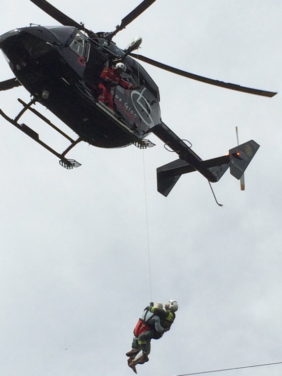 Taupo's Greenlea rescue helicopter was used to reach passengers in the gully.