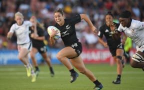 Jazmin Felix-Hotham of New Zealand.
New Zealand v USA Grand Final.
HSBC New Zealand Sevens at FMG Stadium, Hamilton, New Zealand on the Sunday 22 January 2023. Copyright Photo: Jeremy Ward / www.photosport.nz