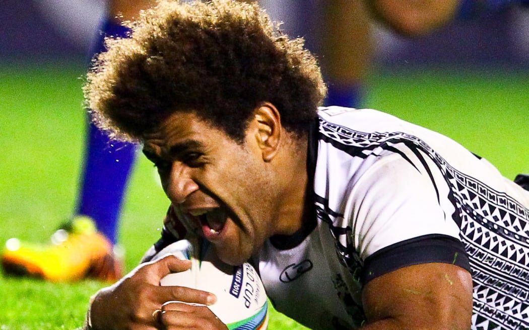 Junior Roqica playing for Fiji.