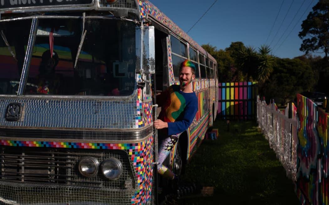 Mykey O'Halloran's style has been a colourful addition to the courtroom. (Supplied: Adam Kamien)