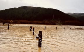 Floodwaters washed through Te Paranui Animal and Farm Sanctuary, near SH1 at Tuamarina, in Tasman, overnight between 27 and 28 June, 2025.