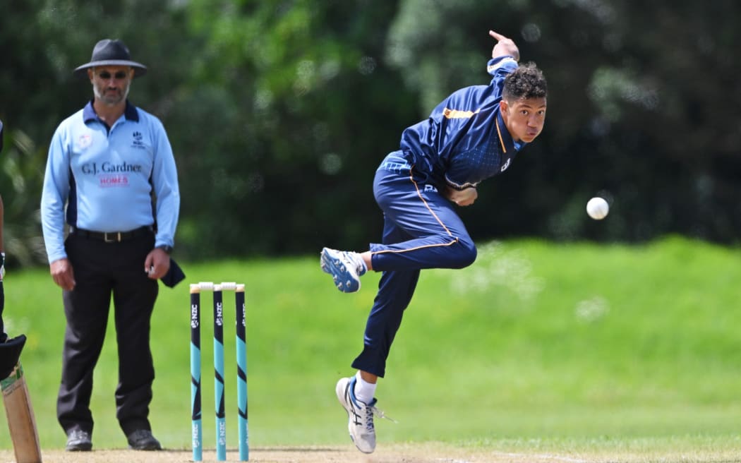 NZ Maori Schoolboys v Pasifika Schoolboys T20 cricket match at Shore Road Reserve, Parnell, Auckland, New Zealand on Tuesday 24 January 2023. Mandatory credit: Andrew Cornaga / www.photosport.nz