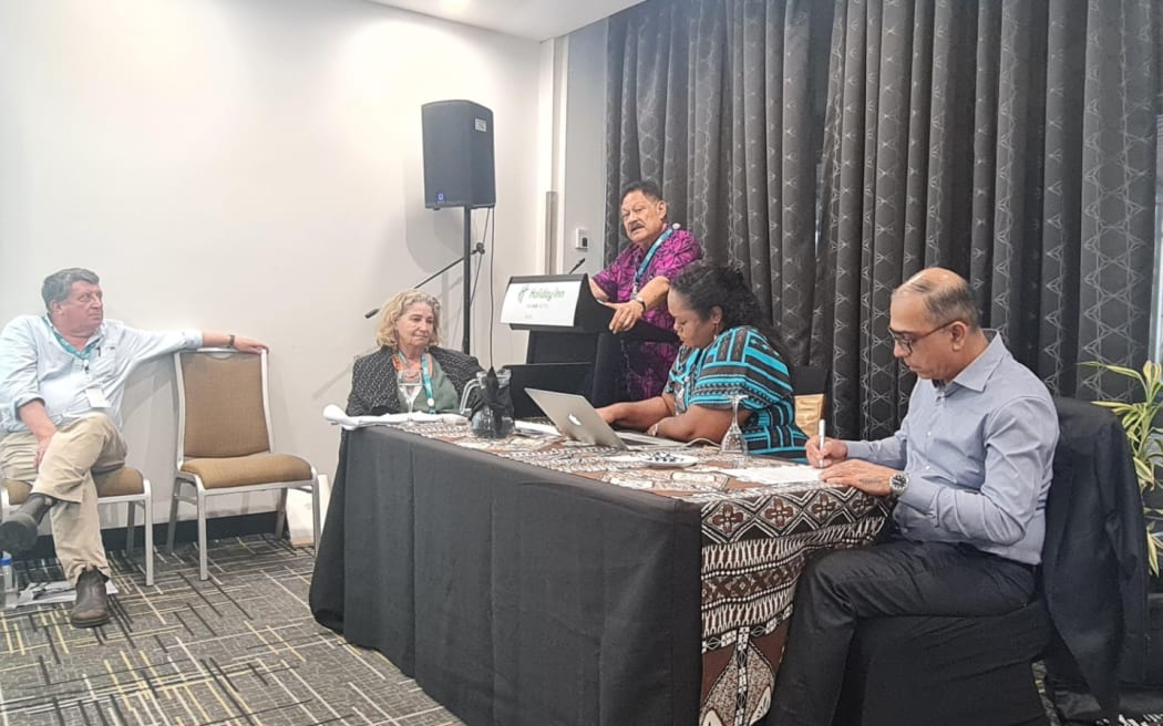 This was a panel on Pacific Media, Geopolitics and Regional Reporting. Speakers were Lice Movono, Marsali Mackinnon, Kalafi Moala, Nic Maclellan and Dr Nicholas Hoare.Moderator: Dr Shailendra Singh.